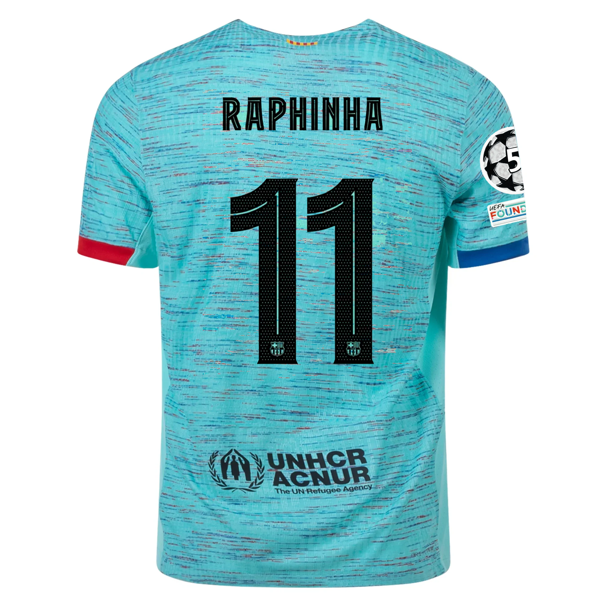 Image of Nike Barcelona Authentic Raphinha Match Vaporknit Ausweichtrikot mit Champions League