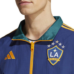 Image of adidas LA Galaxy Reversible Anthem Jacket (Navy/Green/Multi)