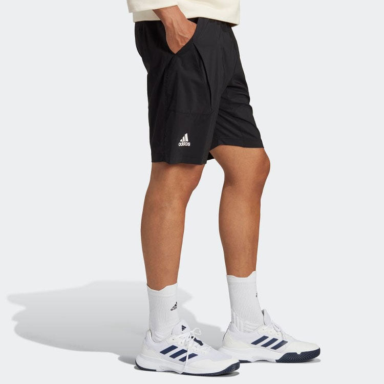 Image of Men's adidas Casual Logo Printing Straight Shorts Black HY8721