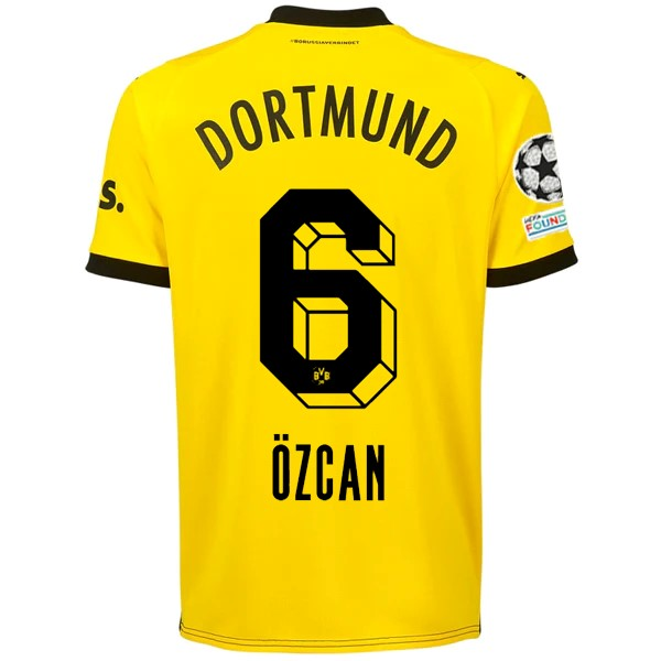 Puma Borussia Dortmund Salih Özcan Home Jersey w/ Champions League Patches 23/24