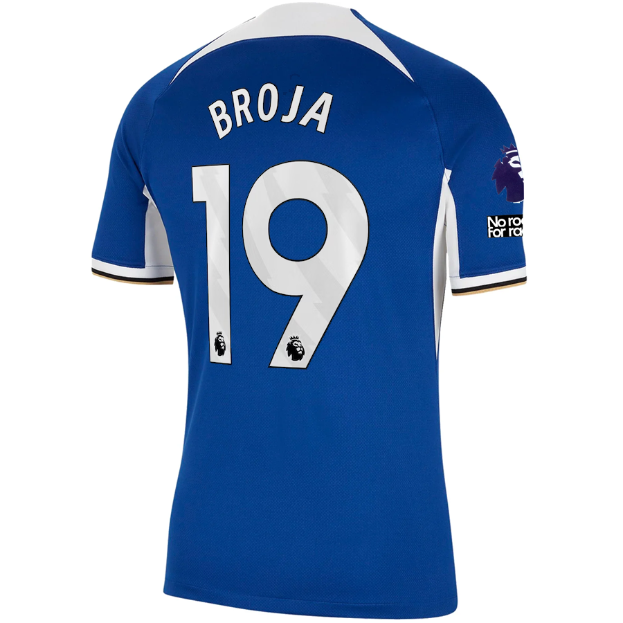 Nike Chelsea Armando Broja Home Jersey w/ EPL + No Room For Racism Patches 23/24