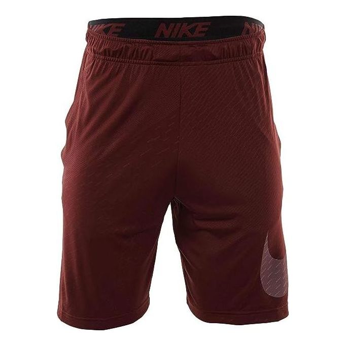 Image of Nike Dri Fit Emboss Training Shorts 'Dark Red' 860567-619