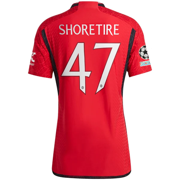 Image of adidas Manchester United Authentic Shola Shoretire Home Jersey 23/24 w/ Champion