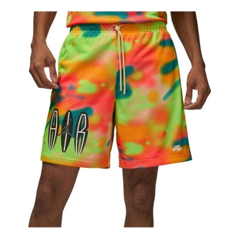 Image of Men's Air Jordan Flight MVP AOP Multi-Color Tie Dye Straight Sports Shorts Multi