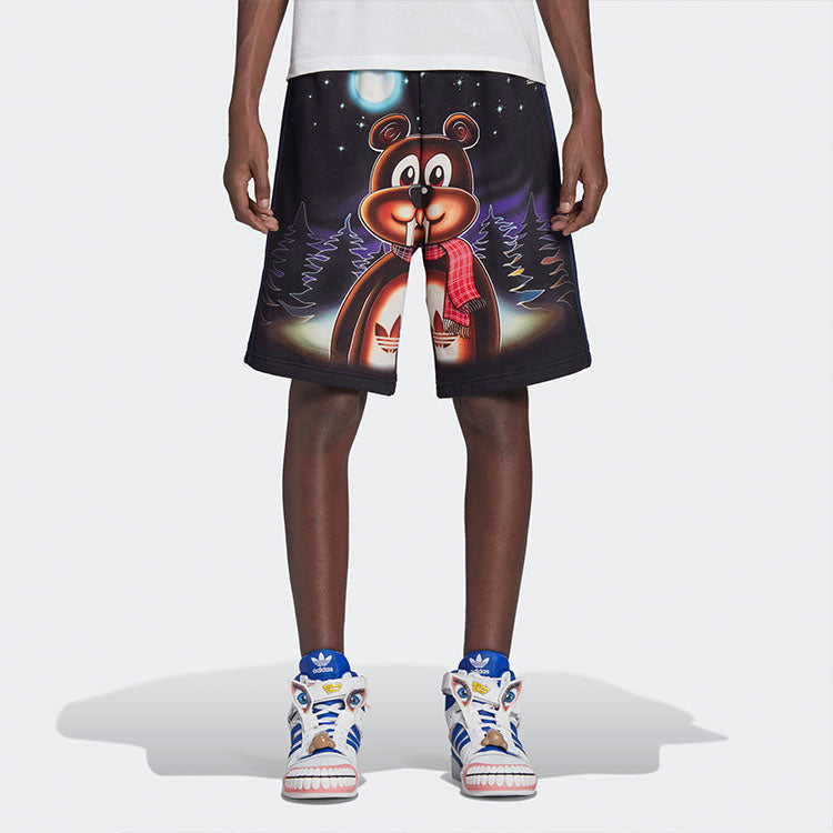 adidas originals x Kerwin Frost Crossover Cartoon Printing Loose Sports Shorts B