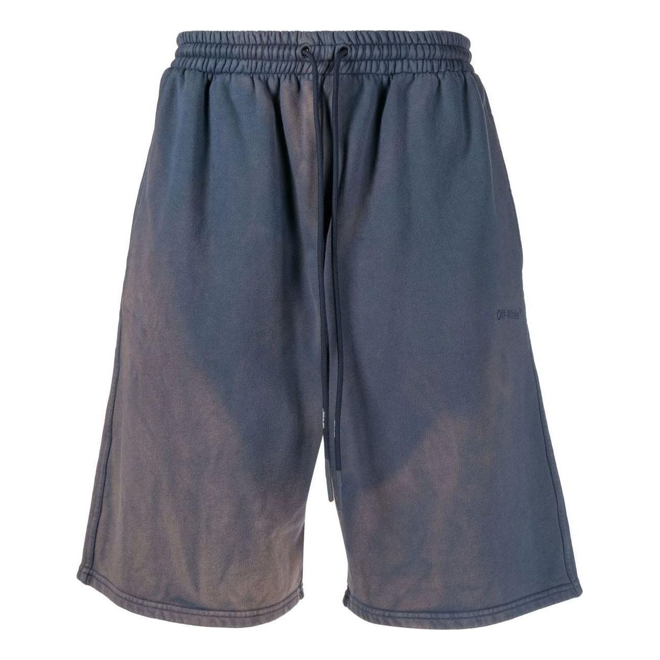 Men's OFF-WHITE SS22 Bleach Drawstring Lacing Straight Shorts Ordinary Version B