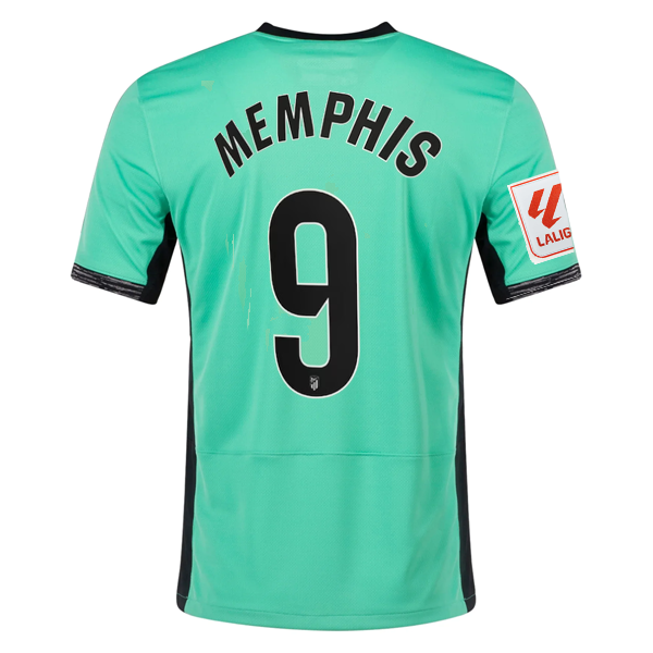 Image of Nike Atletico Madrid Memphis Depay Third Jersey w/ La Liga Patch 23/24 (Spring G