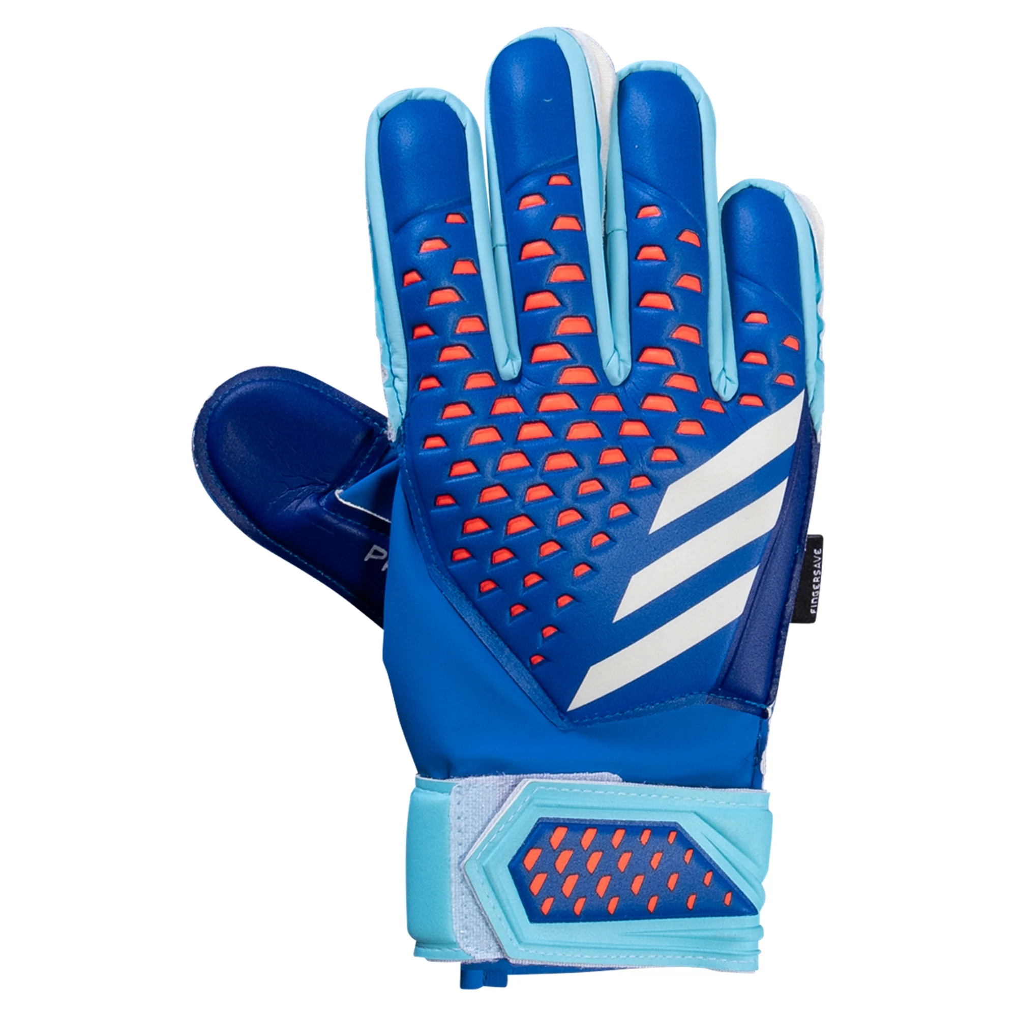 Adidas Jr. Predator Match Fingersae Goalkeeper Gloves (Bright Royal)