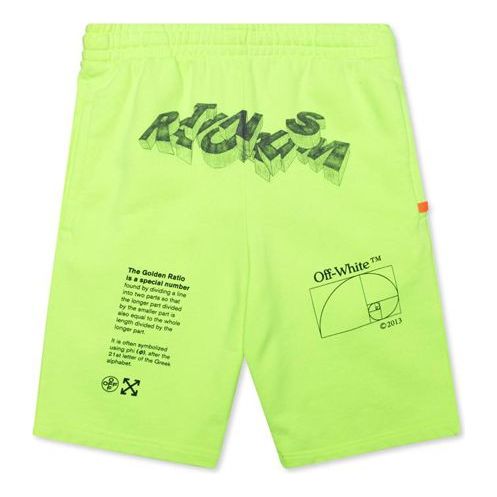 Image of OFF-WHITE SS20 Mens Cotton 3D Pencil Bermuda Fluorescence OMCI006R20E300106210