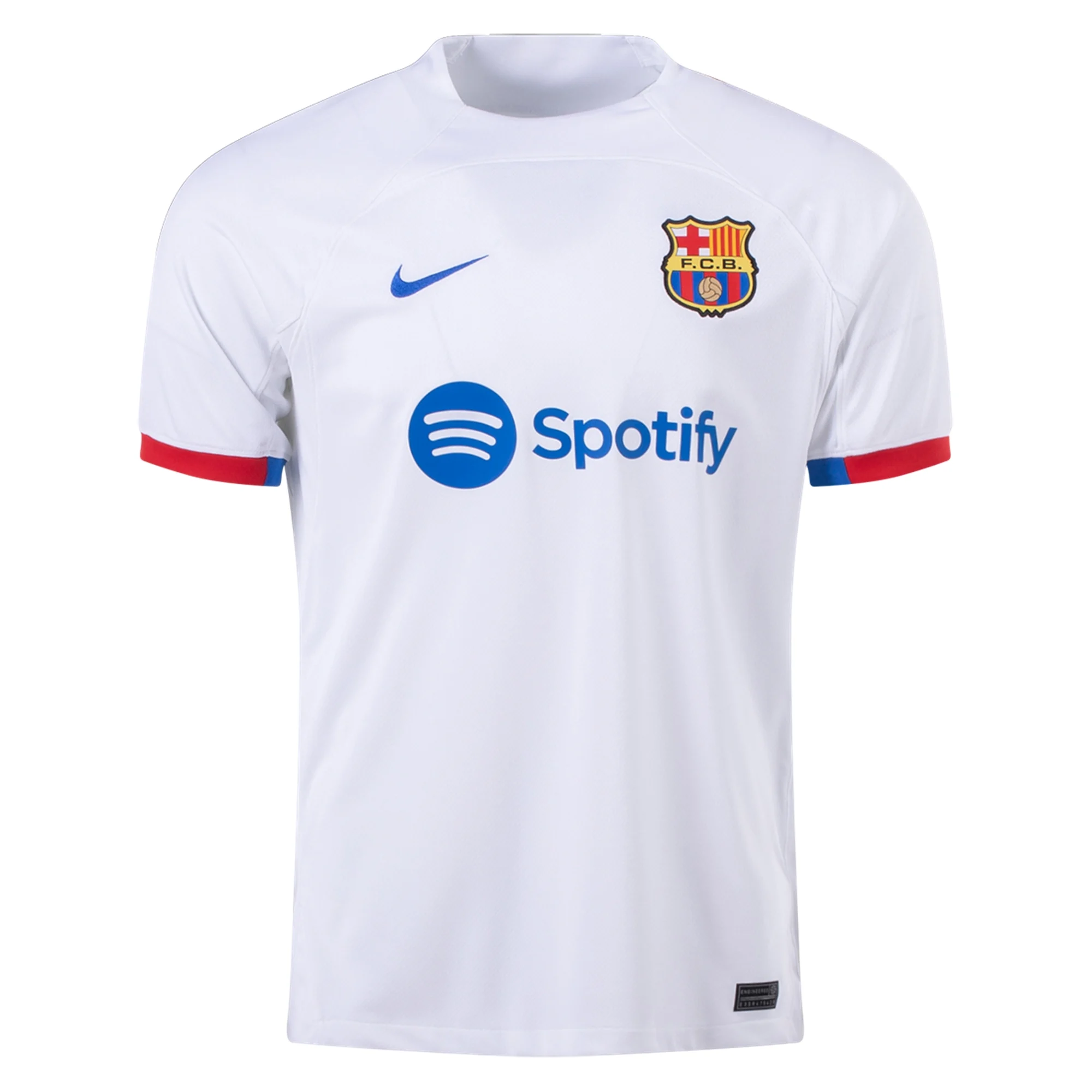 Image of Nike Barcelona Away Jersey 23/24 (White/Royal Blue)