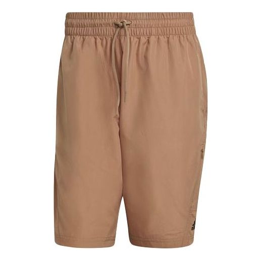 Image of adidas Short O-shape M Logo Sports Loose Shorts Yellow H54032