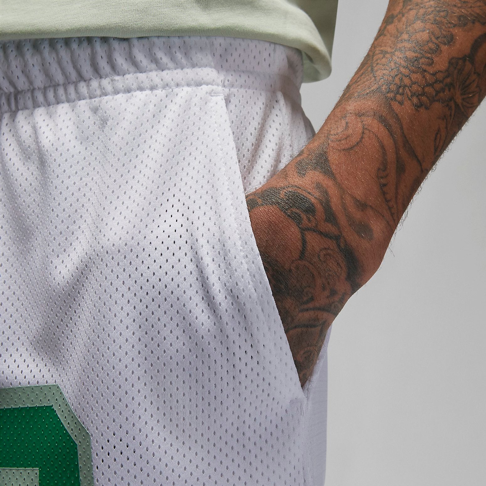 Image of Air Jordan Essential 23 Shorts 'White Green' DX9672-100