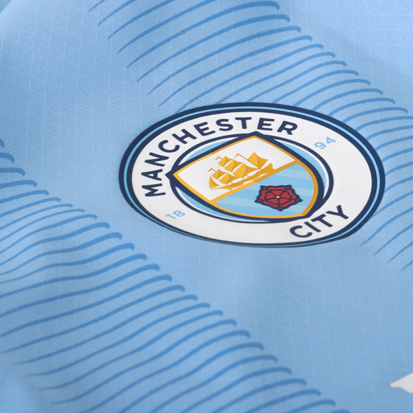 Puma Manchester City Authentic Rodrigo Home Jersey w/ Champions League Patches 2