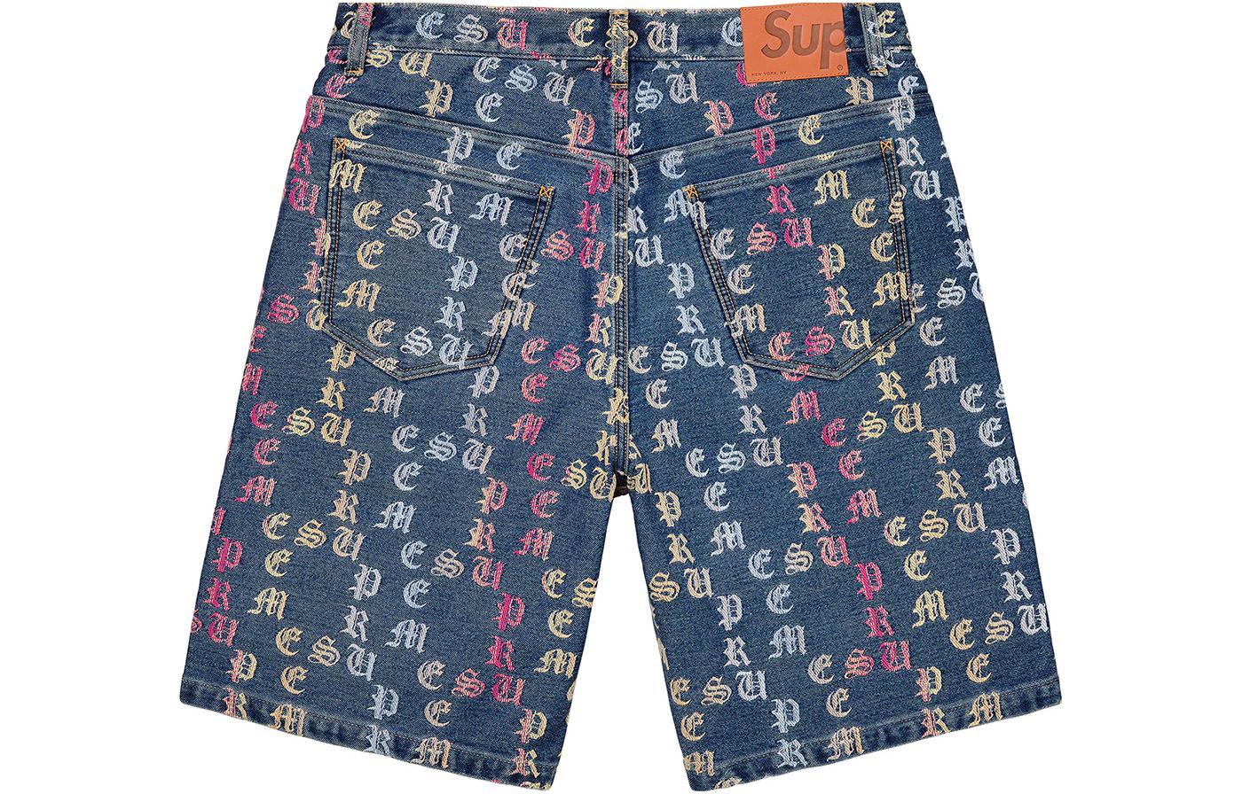 Image of Supreme SS22 Week 11 Gradient Jacquard Denim Short SUP-SS22-705