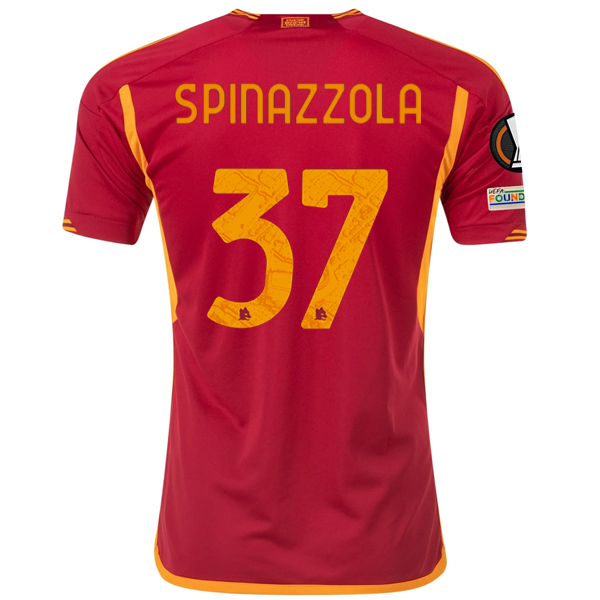 adidas Roma Leonardo Spinazzola Heimtrikot mit Europa League Patches 23/24 (Team