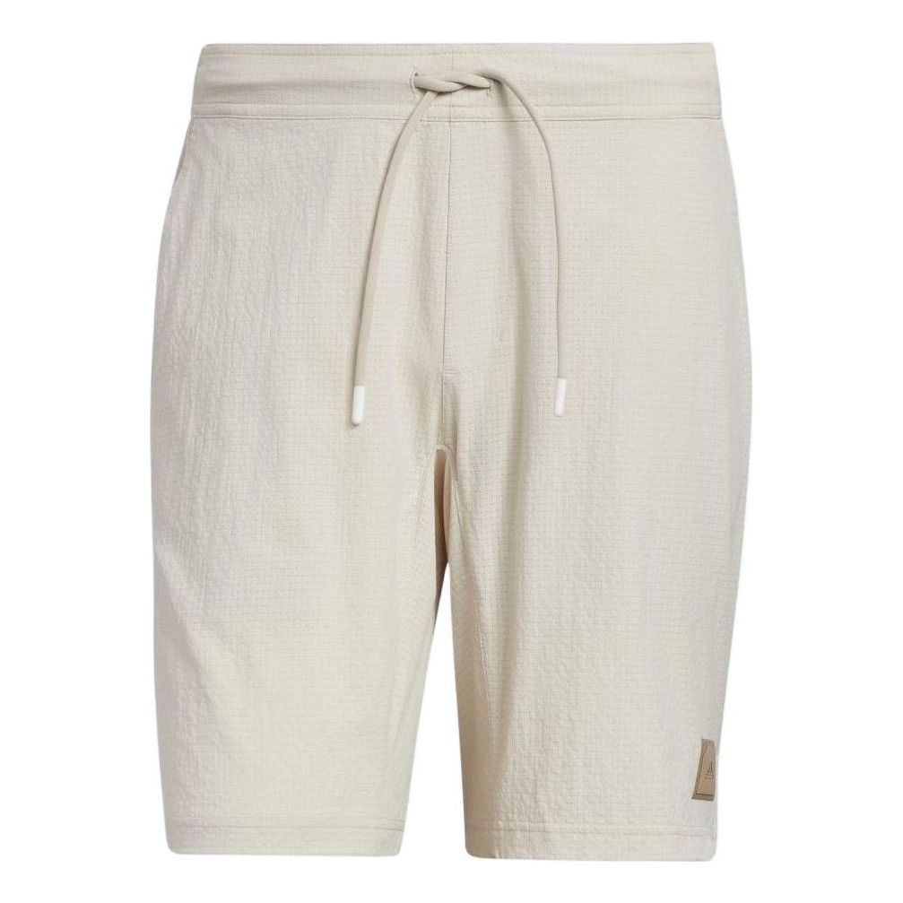 Men's adidas Solid Color Logo Straight Casual Shorts Japanese Version White GL24