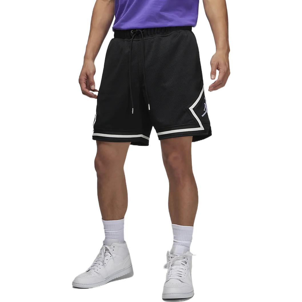 Image of Men's Air Jordan SS22 Casual Mesh Straight Loose Black Shorts DM1369-010