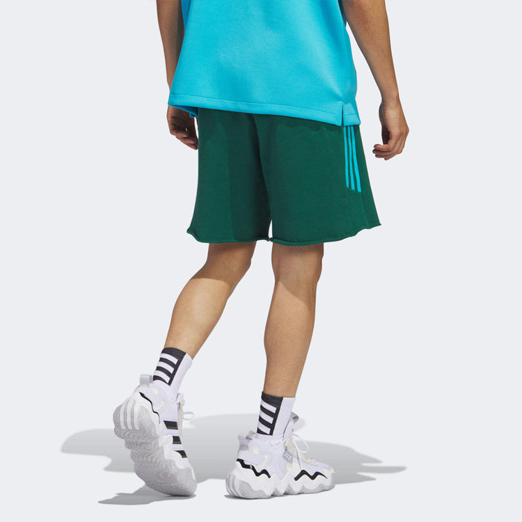 Image of adidas Trae Winterized Shorts 'Team Dark Green' IL1613