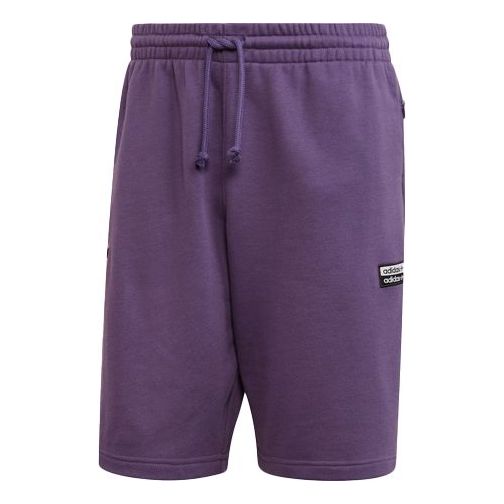 Image of adidas originals Logo Printing Running Sports Shorts Purple FM2237