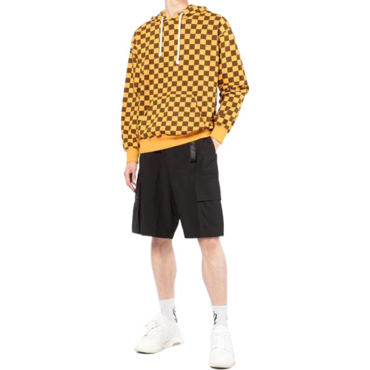 OFF-WHITE SS22 Industrial Solid Color Belt Casual Shorts Black OMCB064C99FAB0011