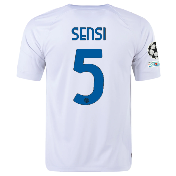 Image of Nike Inter Milan Stefano Sensi Away Jersey w/ Champions League + Copa Italia Pat