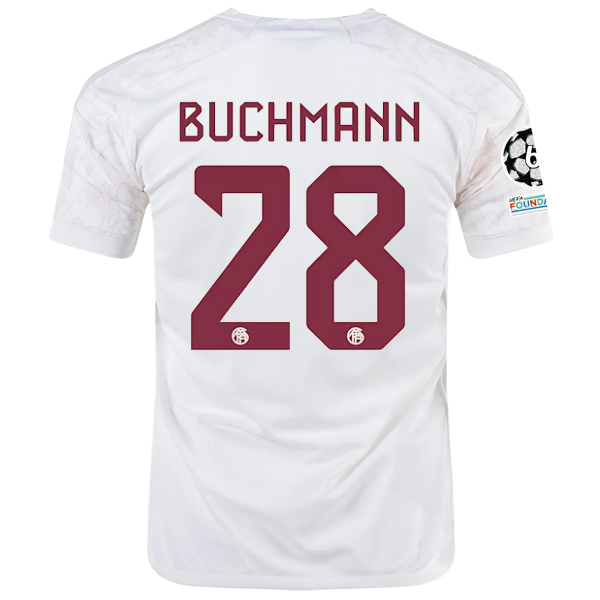 adidas Bayern München Tarek Buchmann Drittes Trikot mit Champions-League-Aufnähern 23/