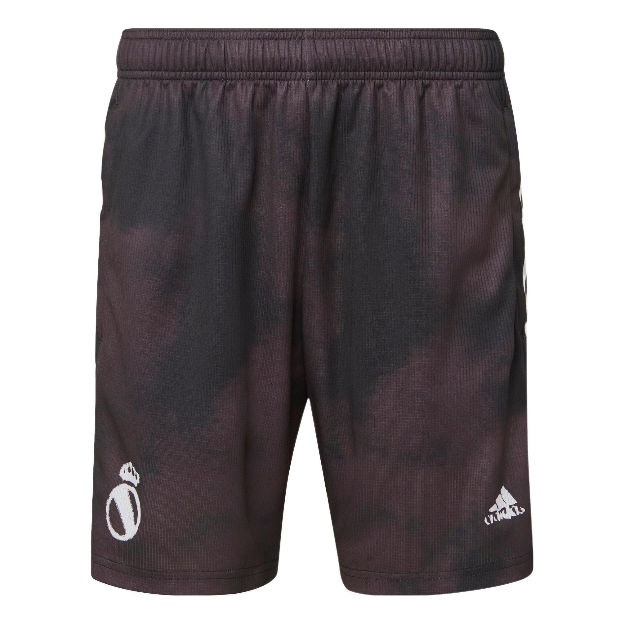 Image of adidas Logo Elastic Waistband Stripe Straight Shorts Colorblock GJ9097