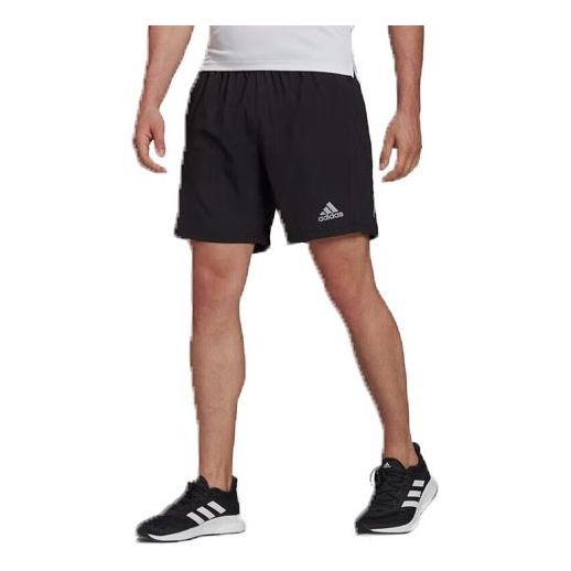 adidas Solid Color Logo Athleisure Casual Sports Shorts Black H58586