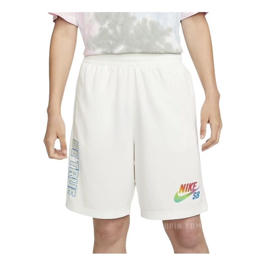 Nike SS22 Alphabet Logo Printing Sports Shorts Unisex White DV1881-133