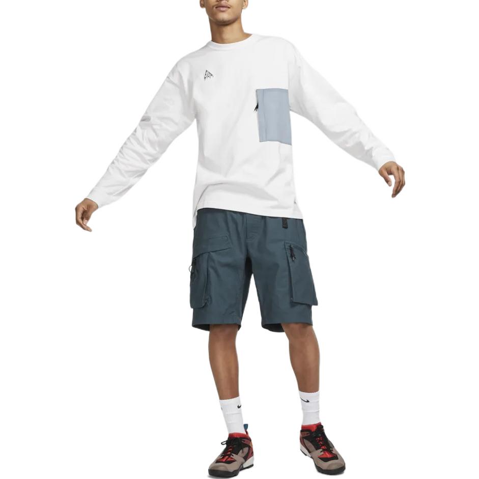 Image of Men's Nike Solid Color Casual Straight Shorts Dark Green BQ7285-328