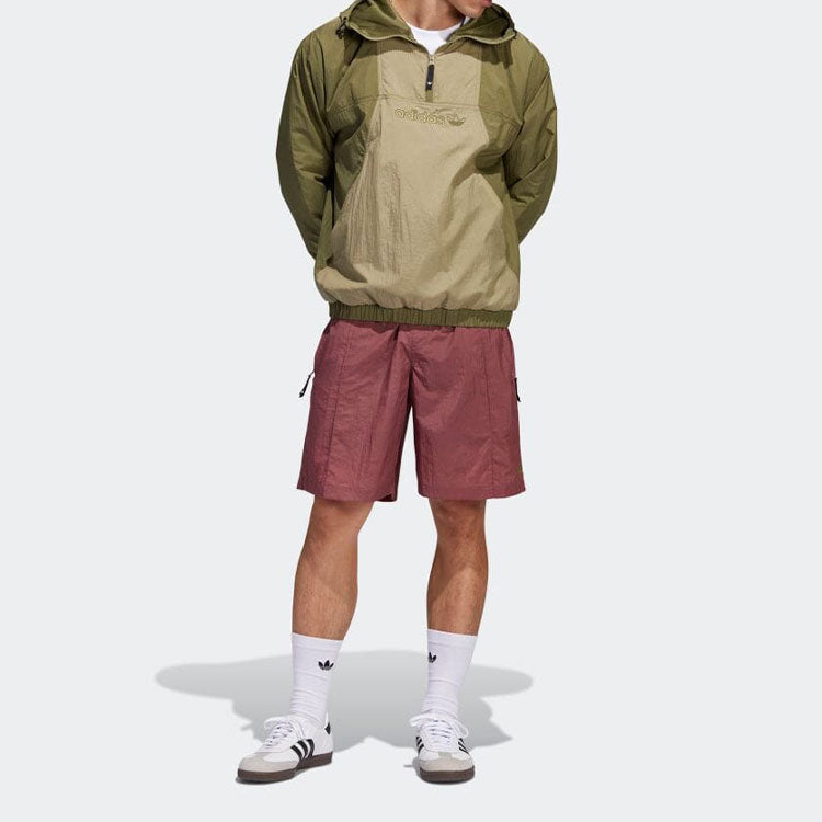 Image of adidas Solid Color Elastic Waistband Straight Shorts Japanese Version Unisex Dee