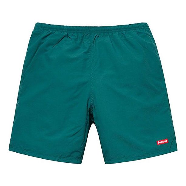 Image of Supreme SS19 Nylon Water Short Solid Color Casual Shorts Unisex Green SUP-SS19-1