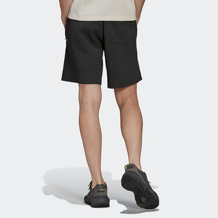 Image of adidas originals Waffle Short Casual Breathable Running Sports Shorts Black HP04