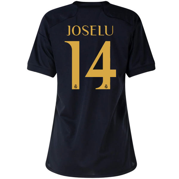 adidas Womens Real Madrid Joselu Third Jersey 23/24 (Black)