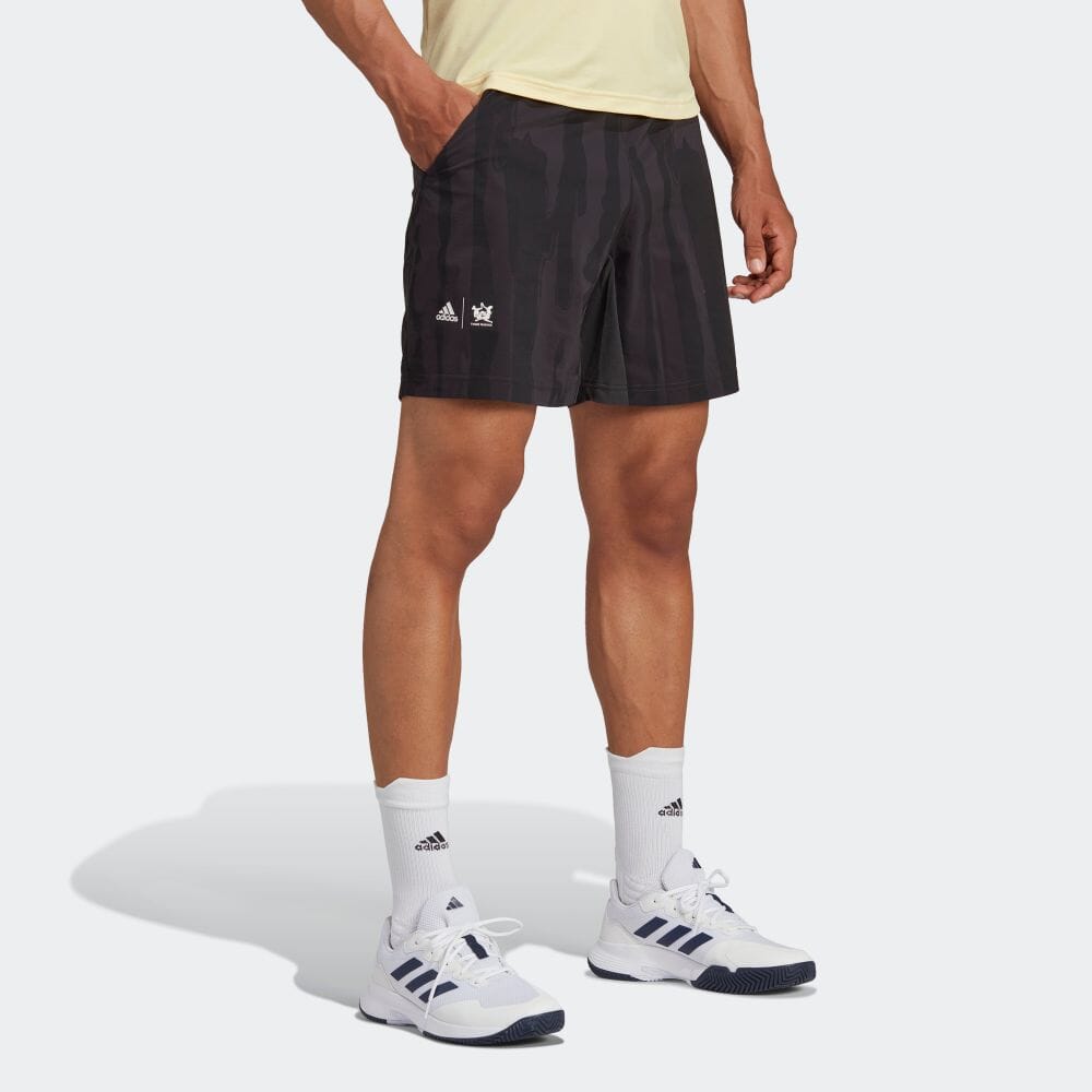 Men's adidas Logo Printing Elastic Waistband Straight Casual Shorts Japanese Ver