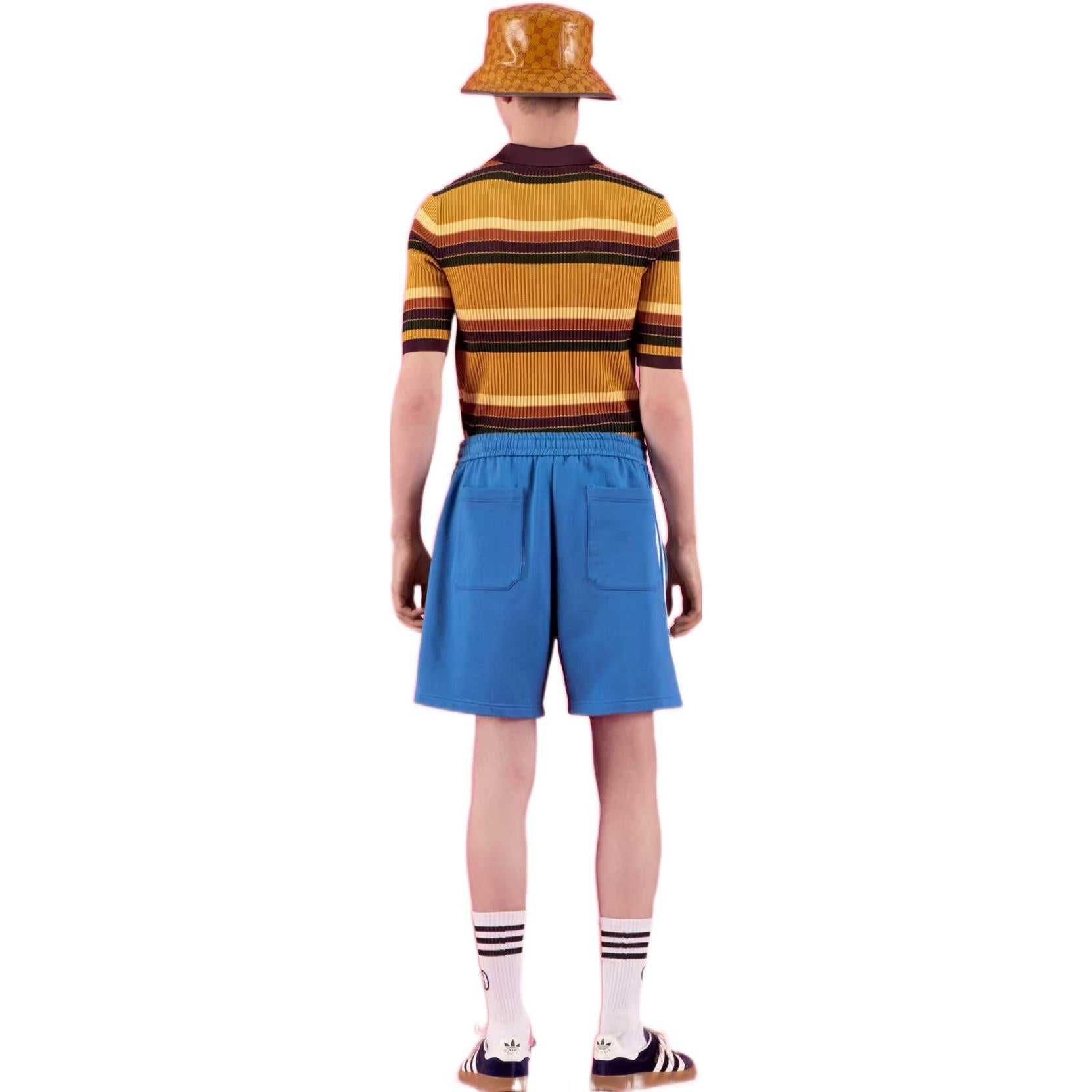 Gucci x Adidas Cotton Jersey Shorts 'Blue' 705626-XJEML-4747