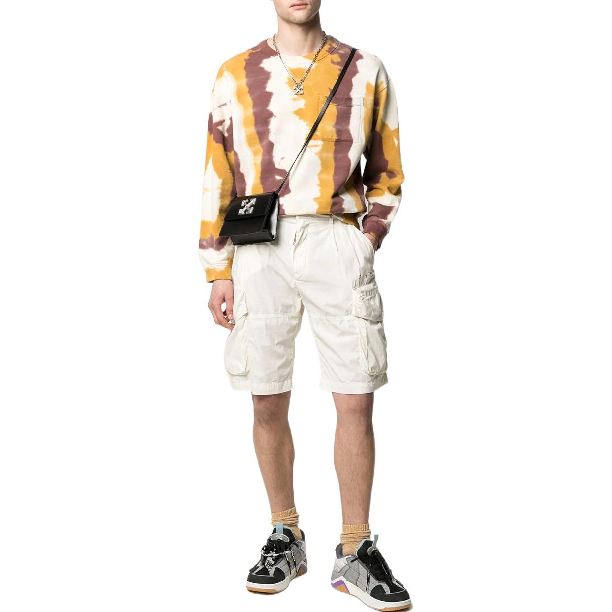 Image of Men's OFF-WHITE Solid Color Casual Shorts White OMCB047R21FAB0017210