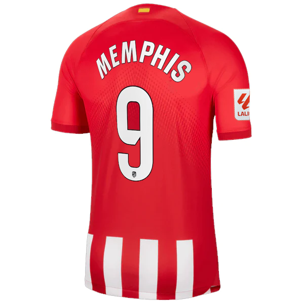 Nike Atletico Madrid Memphis Depay Home Jersey w/ La Liga Patch 23/24 (Sport Red