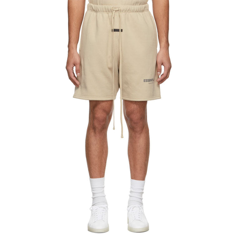 Image of Fear of God Essentials FW21 Fleece Sweat Shorts Beige FOG-FW21-120