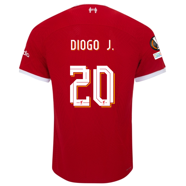 Image of Nike Liverpool Authentic Diogo Jota Vaporknit Match Home Jersey w/ Europa League