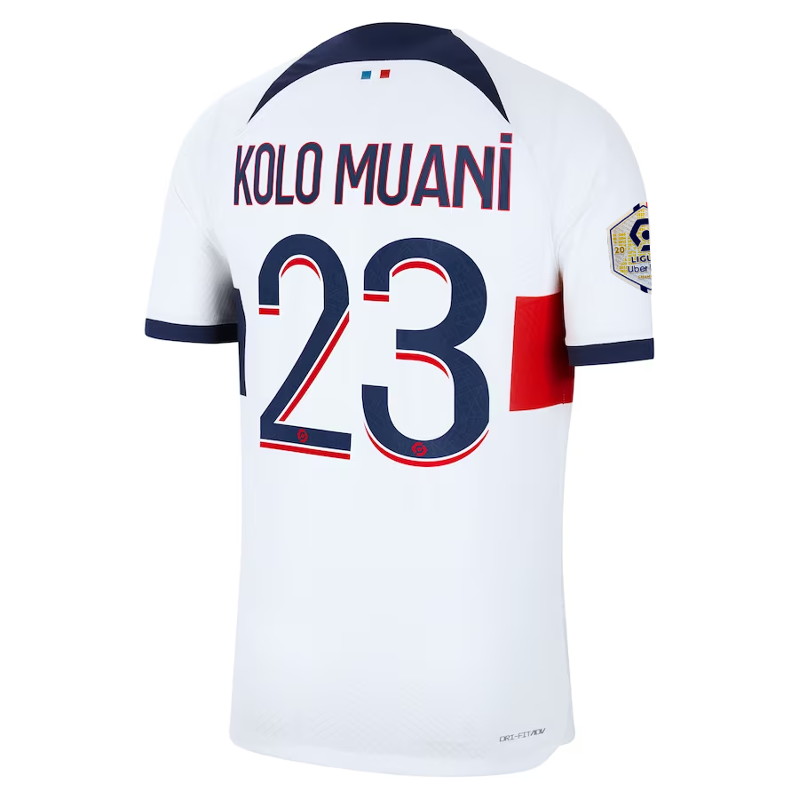 Nike Paris Saint-Germain Authentic Kolo Muani Hakimi Match Vaporknit Away Jersey