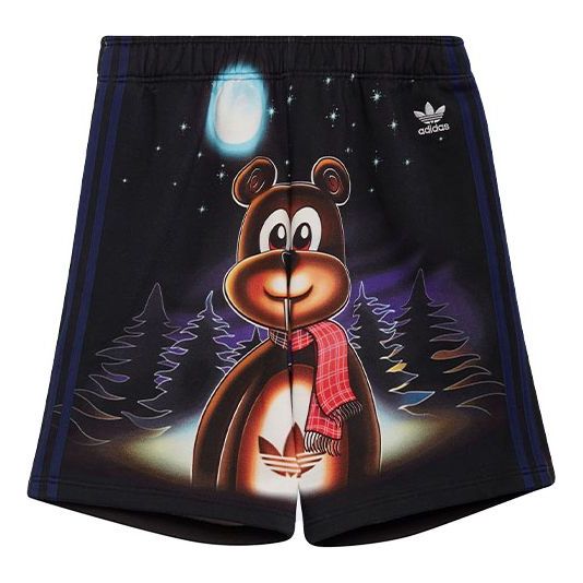 Image of adidas originals x Kerwin Frost Crossover Cartoon Printing Loose Sports Shorts B