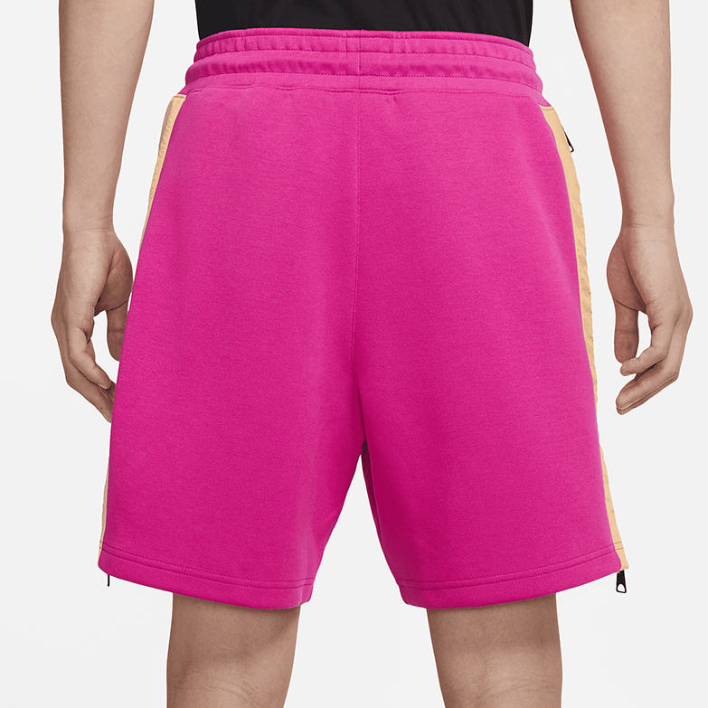 Men's Air Jordan Side Zipper Logo Label Lacing Straight Shorts Pink CZ4823-615