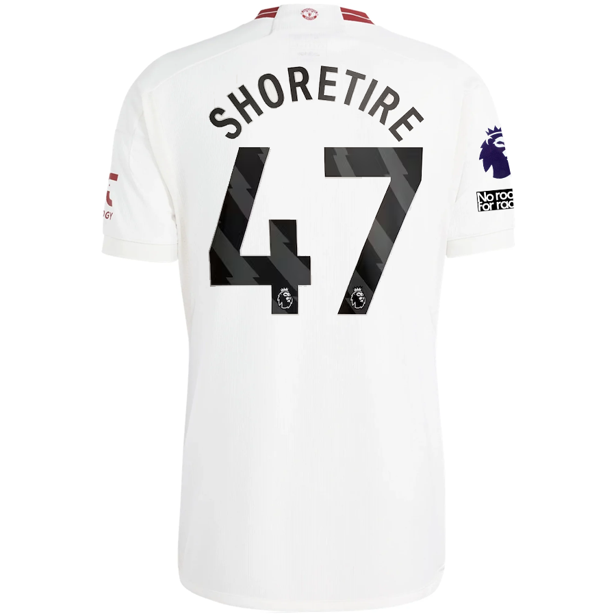 Image of adidas Manchester United Shola Shoretire Drittes Trikot mit EPL + No Room For Racis