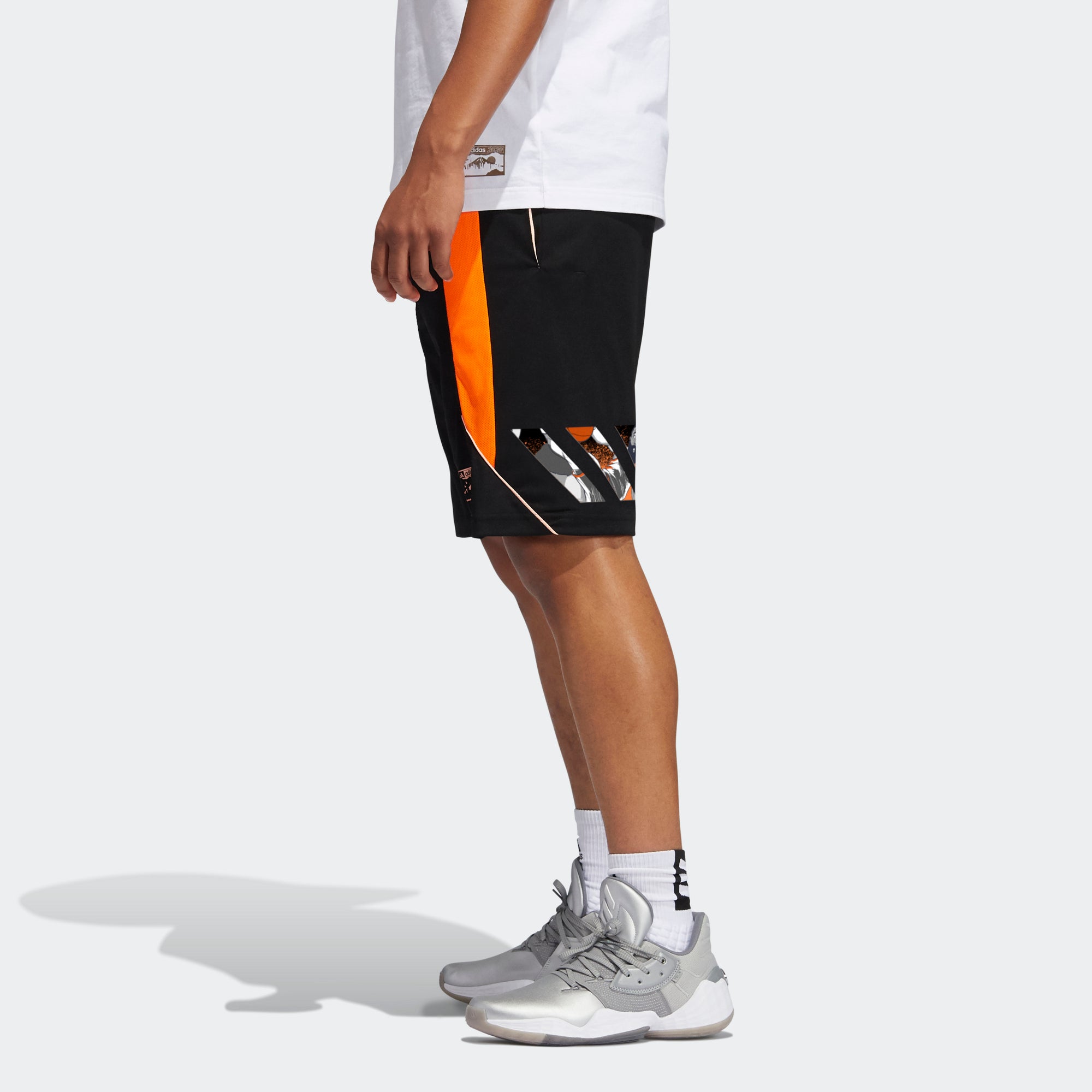 Image of adidas Hdn Gu Kick 365 Contrasting Colors Printing Loose Basketball Sports Short