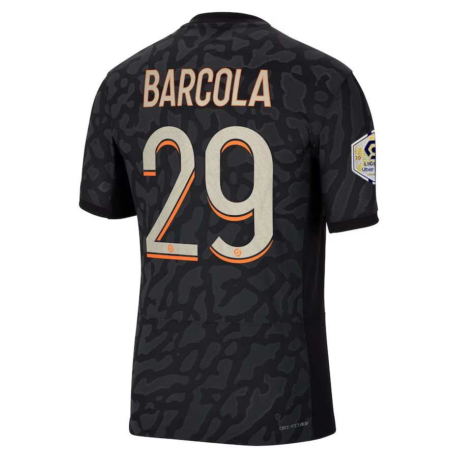 Nike Paris Saint-Germain Authentic Bradley Barcola Match Third Jersey w/ Ligue 1