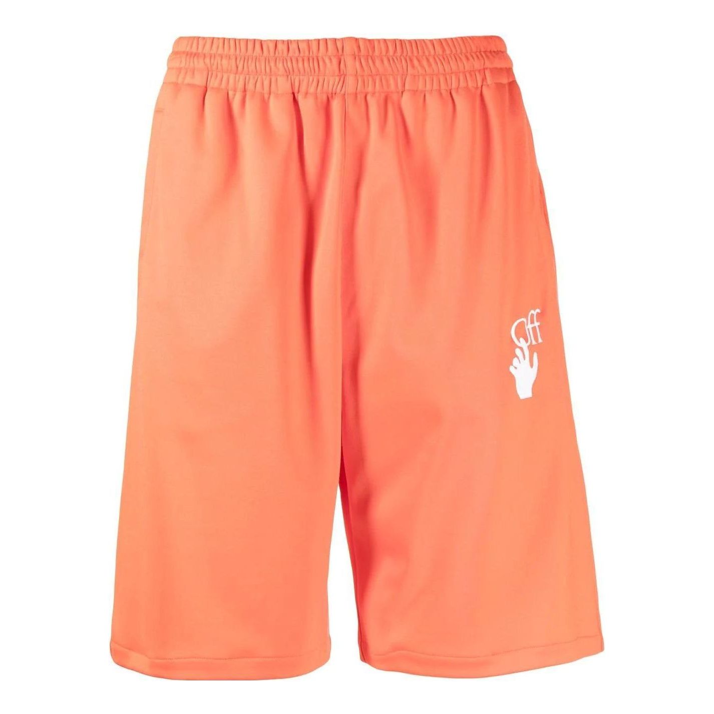 Image of Men's OFF-WHITE SS22 Brand Logo Printing Elastic Waistband Straight Shorts Ordin