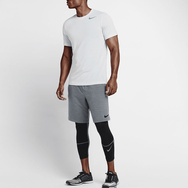 Image of Nike Dry Fit Fleece Training Shorts 'Cool Grey Black' 817418-065