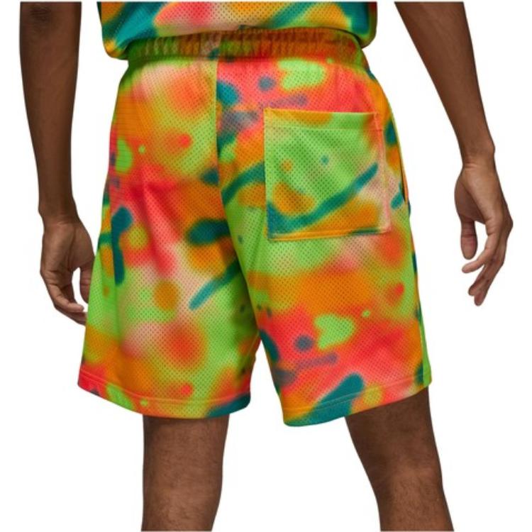 Image of Men's Air Jordan Flight MVP AOP Multi-Color Tie Dye Straight Sports Shorts Multi