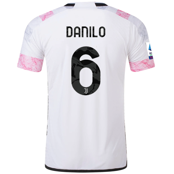 Image of adidas Juventus Authentic Danilo Away Jersey w/ Serie A Patch 23/24 (White)